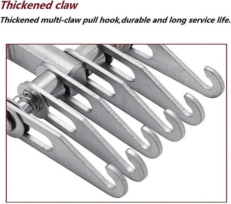 HiYi 6 Finger Metal Claw Dent Puller Tool, Heavy Duty 6-Claw Hook Auto Body Dent Repair Puller Adjustable M16 Thread Pulling Claw Paw for Slide Hammer Attachment Car Sheet Metal Repair - Image 4